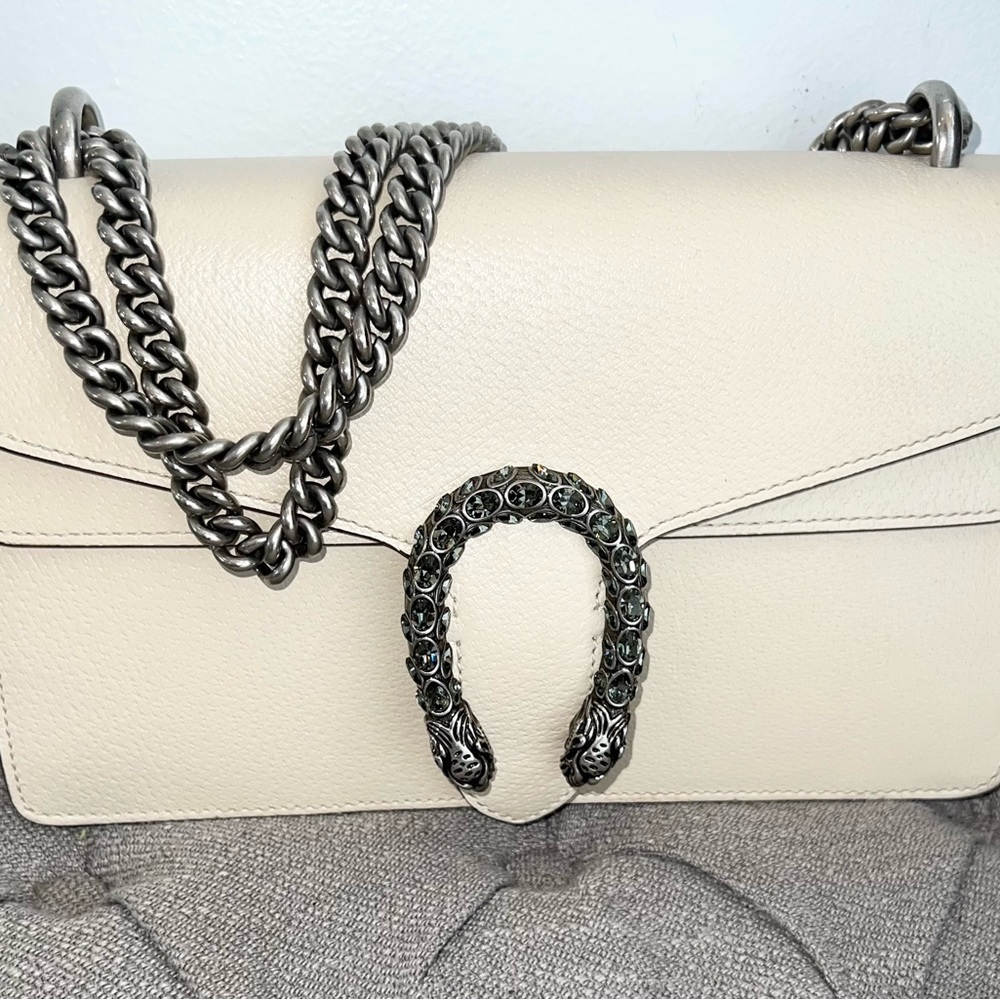 Gucci Dionysus Cream Double Flap Medium Size
